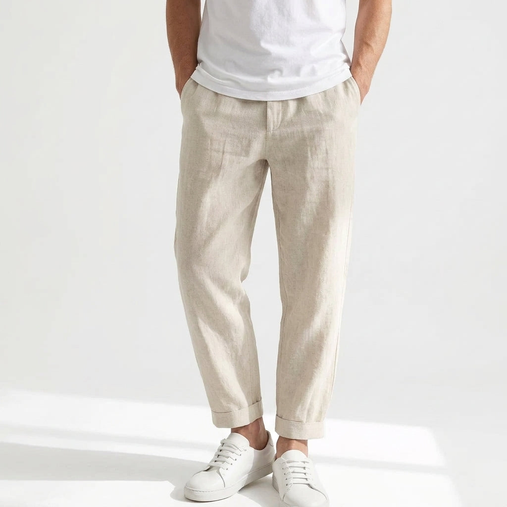 Pantalon en lin homme confortable – pantalon en lin léger
