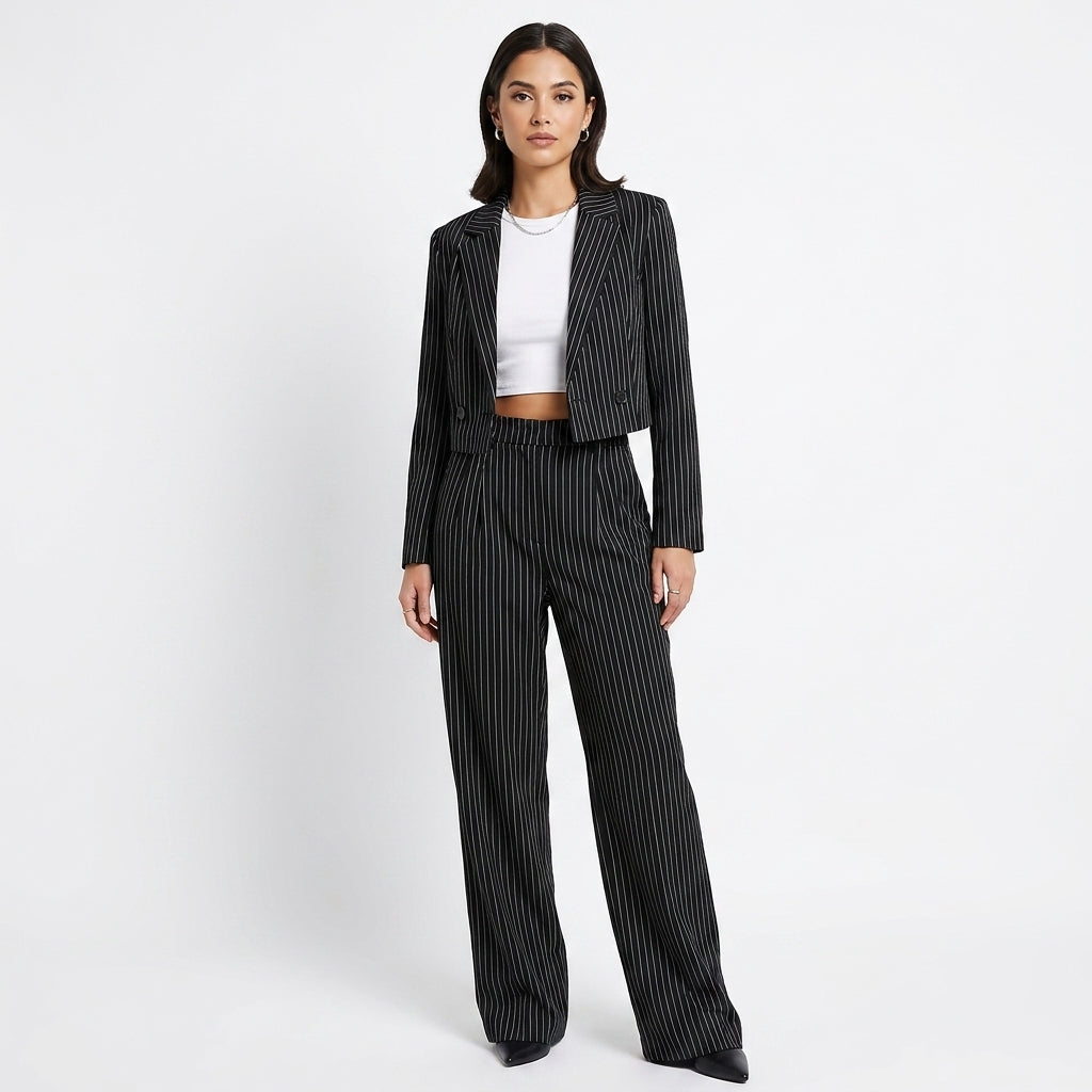 Ensemble femme veste et pantalon élégant deux pièces