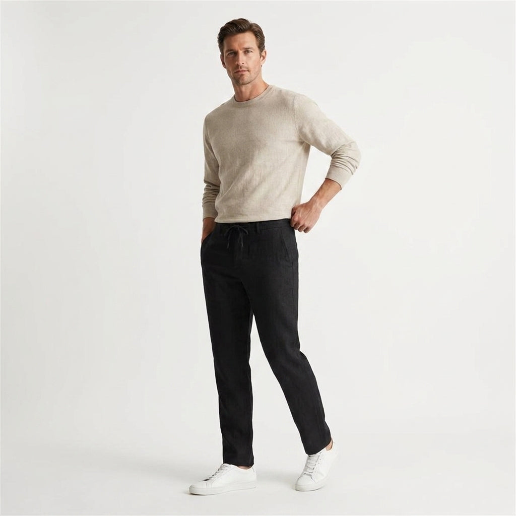Pantalon en lin homme coupe ample – pantalon estival en lin