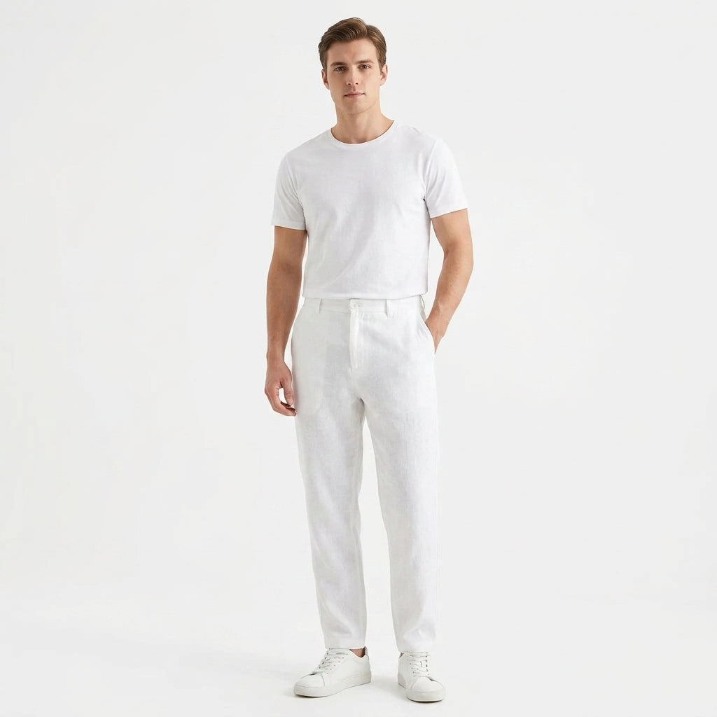 Pantalon en lin homme confortable – pantalon en lin léger