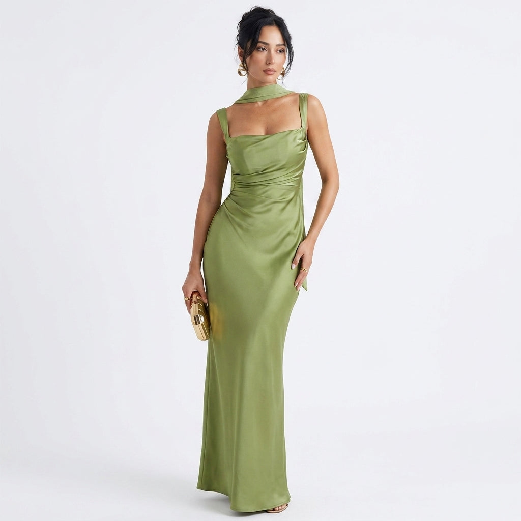Robe maxi femme avec laçage dans le dos – longue robe