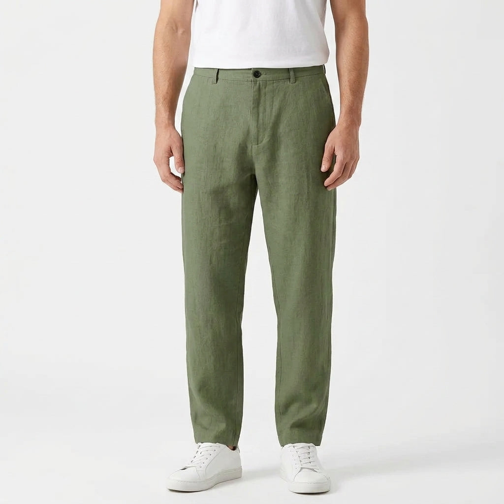 Pantalon en lin homme confortable – pantalon en lin léger