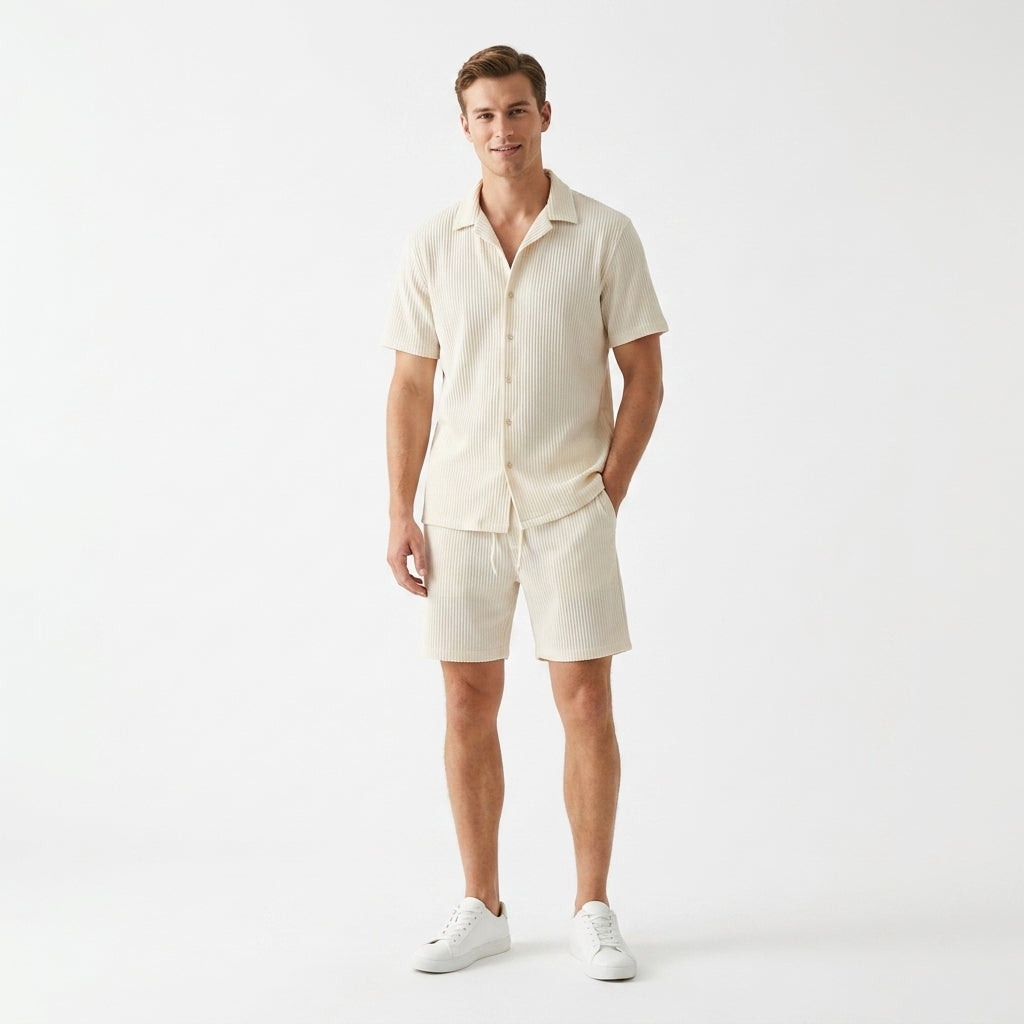Ensemble d'été homme | Chemise à manches courtes et short