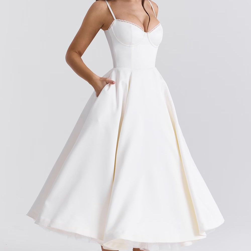 Robe maxi en tulle | Souligne la taille et affine la silhouette