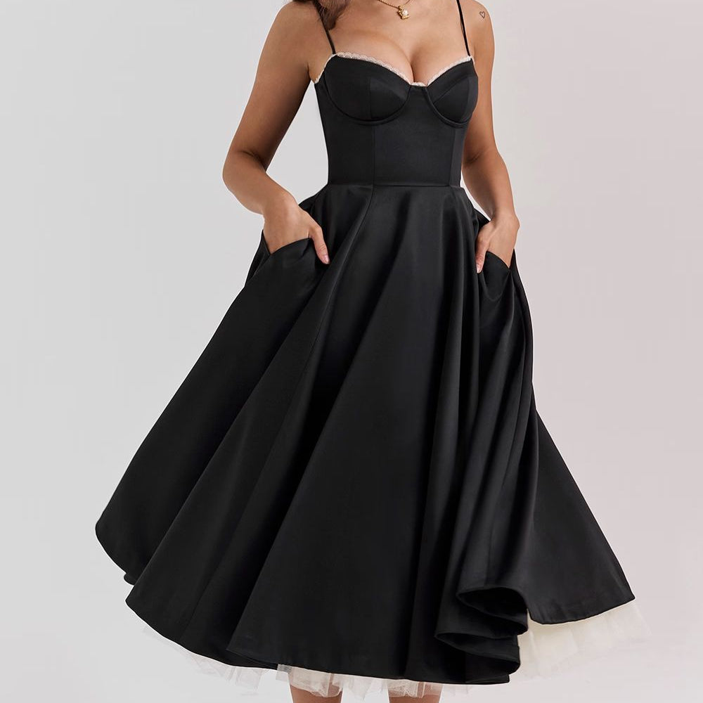 Robe maxi en tulle | Souligne la taille et affine la silhouette