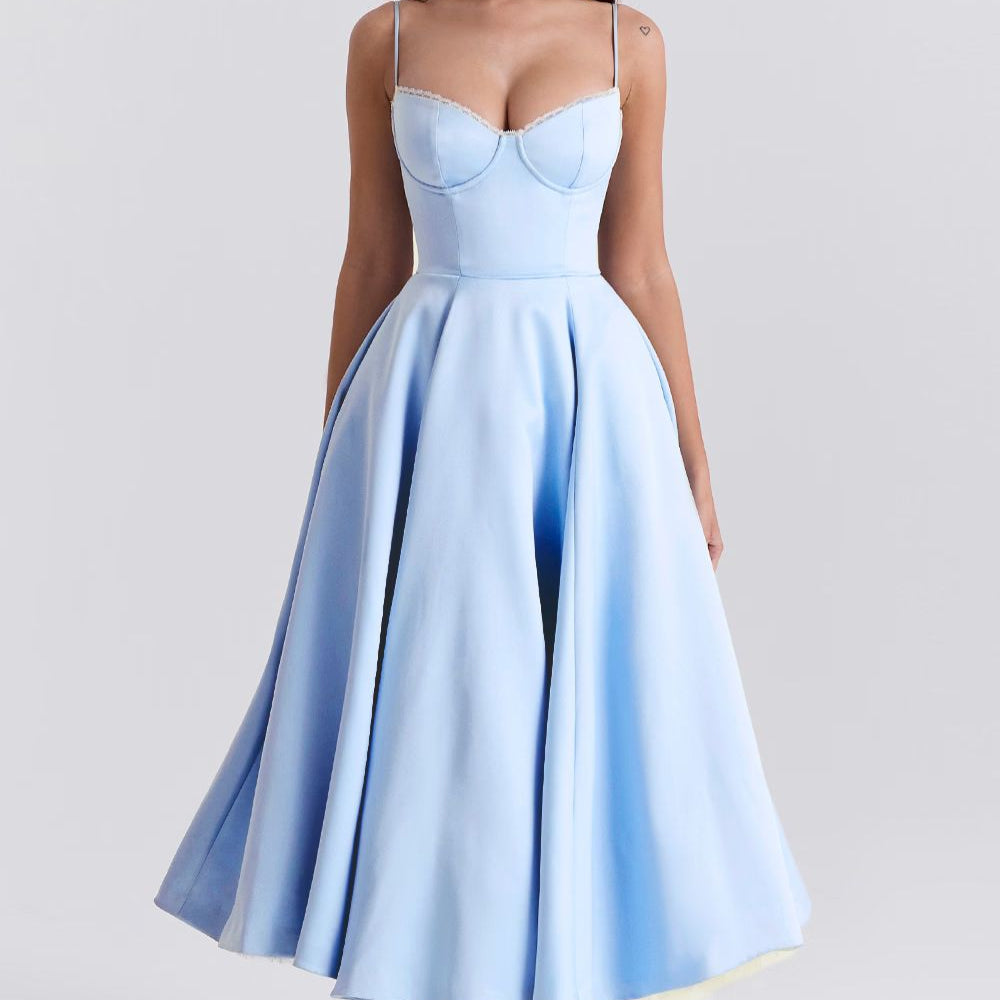 Robe maxi en tulle | Souligne la taille et affine la silhouette