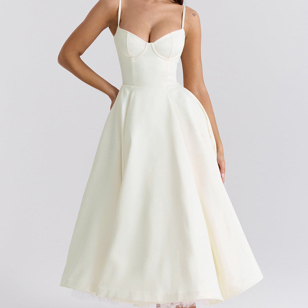 Robe maxi en tulle | Souligne la taille et affine la silhouette