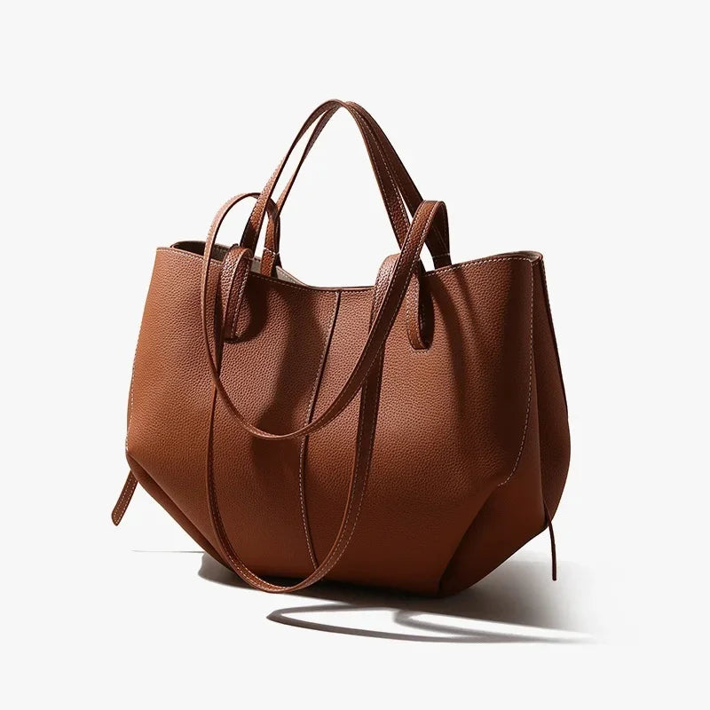 Grand sac femme shopper en cuir végan