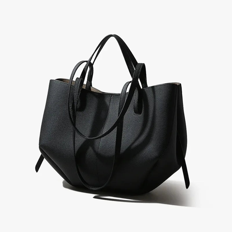 Grand sac femme shopper en cuir végan