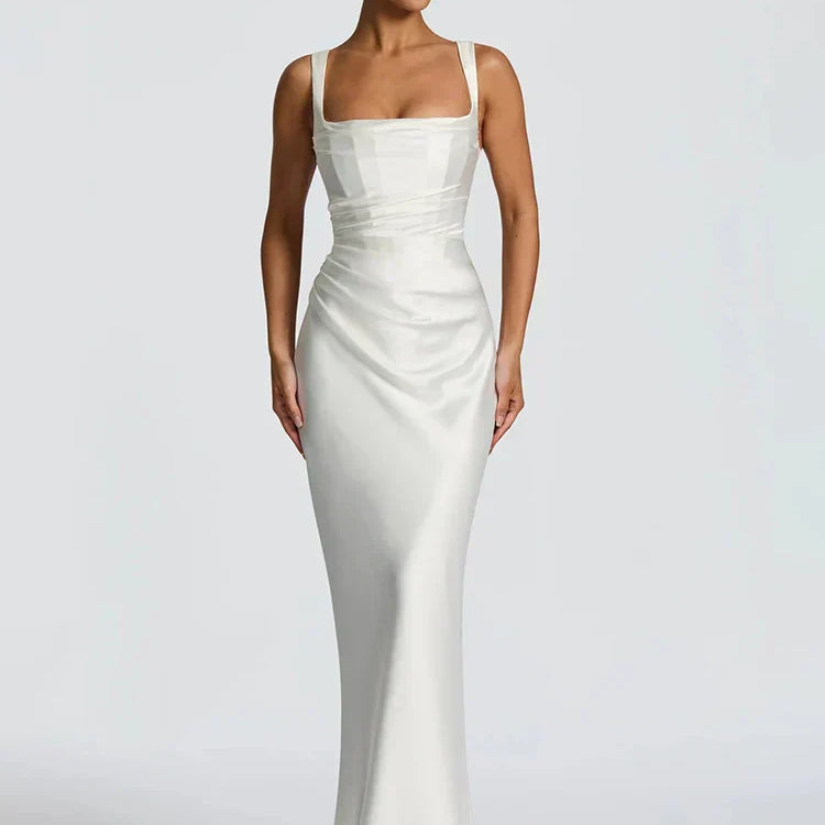 Robe maxi femme avec laçage dans le dos – longue robe