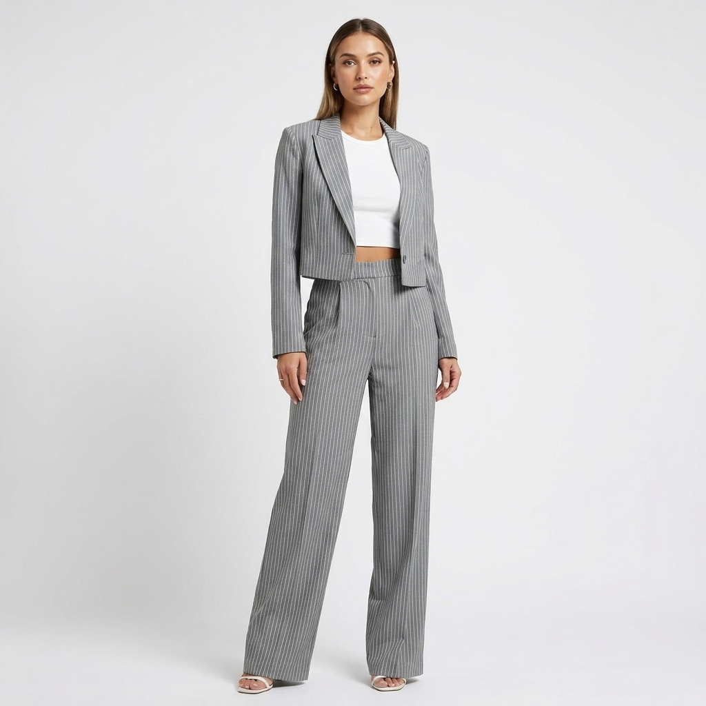 Ensemble femme veste et pantalon élégant deux pièces