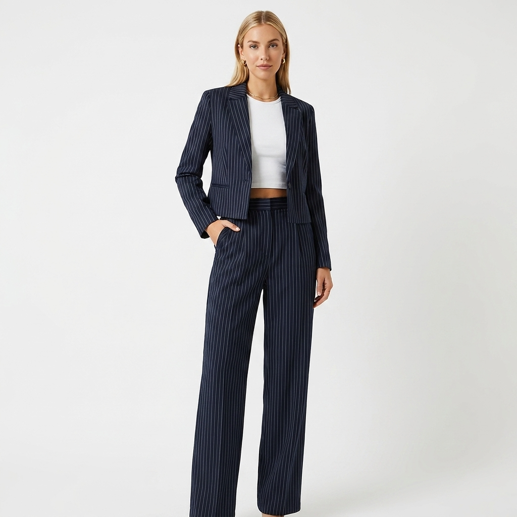 Ensemble femme veste et pantalon élégant deux pièces