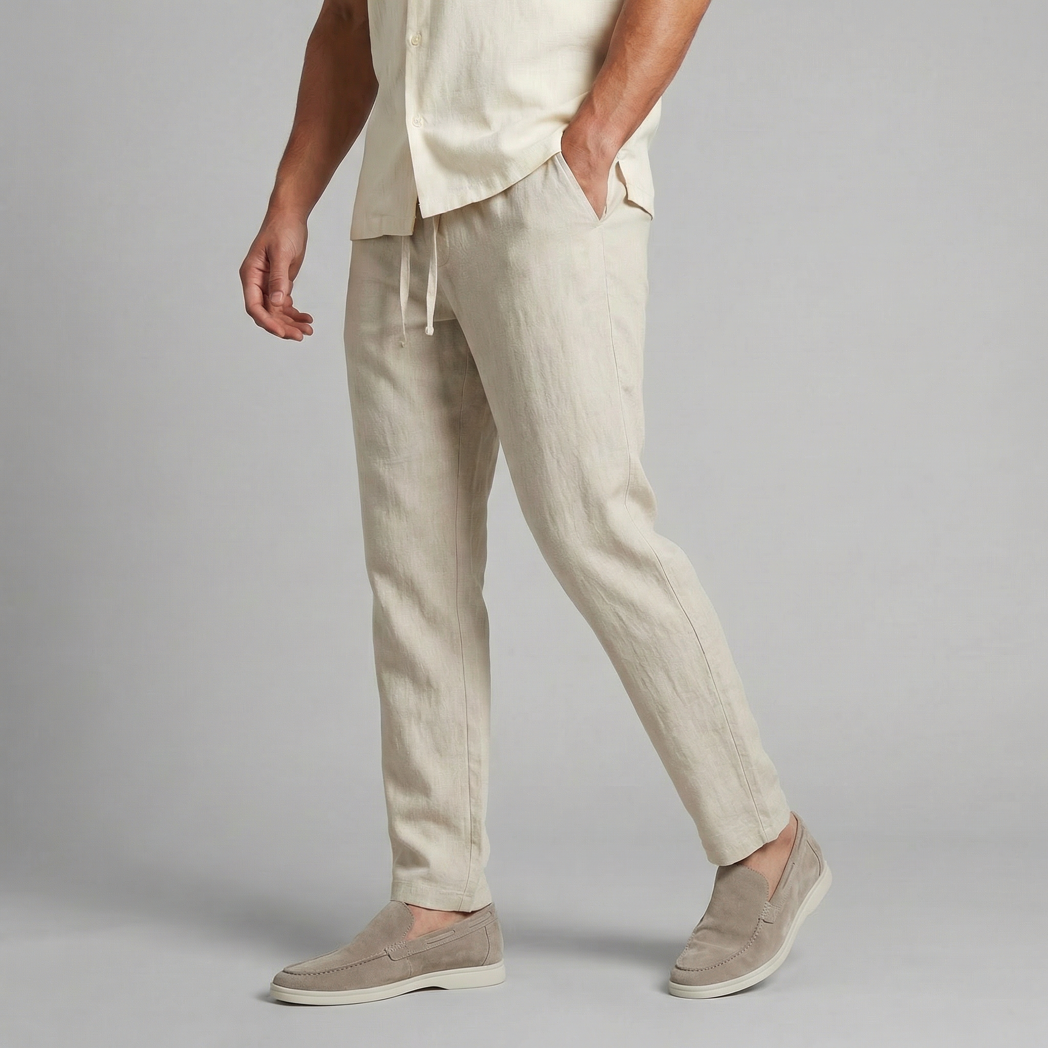 Pantalon en Lin | Coupe Ample et Confort Respirant